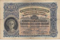 Switzerland 100 Francs 1945 - Woman\'s head, farmer