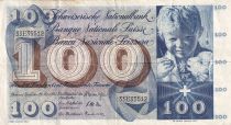 Switzerland 100 Francs Child  St Martin - 28-03-1963 - Serial 33E