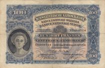 Switzerland 100 Francs Head of woman - Farmer - 16-09-1930 - Serial 6R