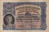 Switzerland 100 Francs Woman\'s head - 01-04-1924 - Série 4B