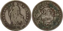 Switzerland 2 Francs Helvetia - 1879 - B Bern - Silver