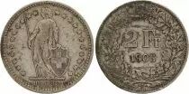 Switzerland 2 Francs Helvetia - 1905 - B Bern - Silver