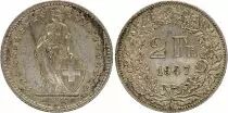 Switzerland 2 Francs Helvetia - 1947 - B Bern - Silver