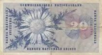 Switzerland 20 Francs - Guillaume-Henri Dufour - Silver thistle - 04-10-1957 - Serial 14N