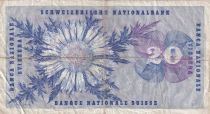 Switzerland 20 Francs, Guillaume-Henri Dufour, silver thistle - 05-01-1970 - Serial 68Y