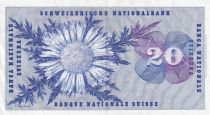 Switzerland 20 Francs, Guillaume-Henri Dufour, silver thistle - 09-04-1976 - Serial 104T
