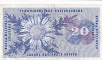 Switzerland 20 Francs, Guillaume-Henri Dufour, silver thistle - 24-01-1972 - Serial 86T