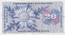 Switzerland 20 Francs, Guillaume-Henri Dufour, silver thistle - 30-03-1963 - Serial 35U