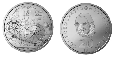 Switzerland 20 Francs 100th Anniversary of the Birth of Jean Tinguely - 2025