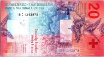 Switzerland 20 Francs Butterflies-  2017 Hybrid