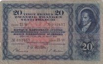 Switzerland 20 Francs Johann Heinrich Pestalozzi  -  20-01-1949 - Serial 23 W