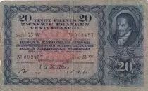 Switzerland 20 Francs Johann Heinrich Pestalozzi  -  20-01-1949 - Serial 23 W