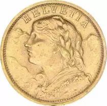 Switzerland 20 Francs Vreneli 1927 - B