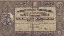 Switzerland 5 Francs - William Tell - 22-02-1951 - Serial 52.R - P.11o