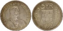 Switzerland 5 Francs Guillame Tell - 1933 - B Berne - Silver