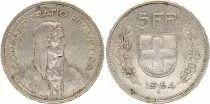 Switzerland 5 Francs Guillame Tell - 1954 - B Berne - Silver