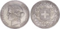 Switzerland 5 Francs Head of woman - 1889 B