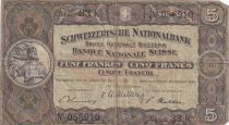 Switzerland 5 Francs William Tell - 16-10-1947 - Serial 33 K