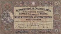 Switzerland 5 Francs William Tell - 16-10-1947 - Serial 35 U