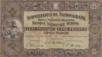 Switzerland 5 Francs William Tell - 20-01-1949 - Serial 46 T