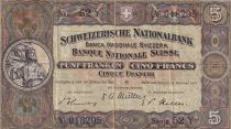 Switzerland 5 Francs William Tell - 22-02-1951 - Serial 52 Y