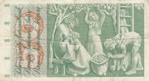 Switzerland 50 Francs Young girl - Harvesting apple - 1955 - P.47a - Serial 2Z