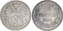 Switzerland 50 Pennia,  Alexandre II - 1892