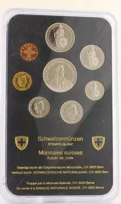 Switzerland UNC set of  8 coins - 1 centime to 5 Francs - Berne - 1994