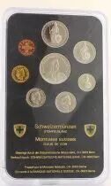 Switzerland UNC set of  8 coins - 1 centime to 5 Francs - Berne - 1994