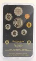 Switzerland UNC set of  8 coins - 1 centime to 5 Francs - Berne - 1994