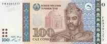 Tadjikistan 100 Somoni I. Somoni - Palais pr&eacute;s. &agrave; Dushanbe