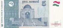 Tadjikistan 5 Somoni - S. Ayni - Tombeau de A. Rudaki - 1999 - NEUF - P.15
