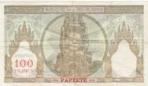 Tahiti 100 Francs - Ruins of Angkor - ND (1937-65) - Series L.133 167