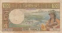 Tahiti 100 Francs - Tahitian - Without r&eacute;publique - Serial H1