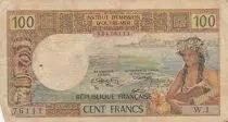 Tahiti 100 francs - Tahitienne - 1973 - République française - Série W.1