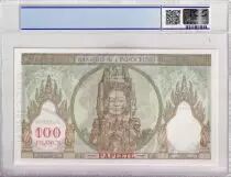 Tahiti 100 Francs - Woman - Statue of Angkor - 1961 to 1965 - Specimen - UNC - PCGS MS 65