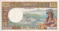 Tahiti 100 Francs - Young girl - 1971 - Serial E.1 - P.24a