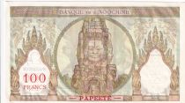 Tahiti 100 Francs Ruines d\'Angkor - ND (1956) - Double perforation Spécimen