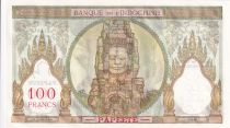 Tahiti 100 Francs Statue of Angkor - ND (1956) - Specimen - UNC