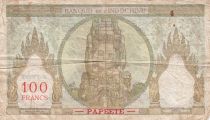 Tahiti 100 Francs Statue of Angkor - ND (1961) - Serial R.145