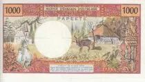 Tahiti 1000 Francs - Tahitian girl - ND (1977) - Serial H.8