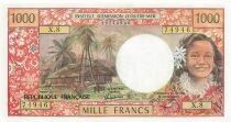 Tahiti 1000 Francs - Tahitian Woman - ND (1985) - P.27d