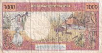 Tahiti 1000 Francs - Tahitienne - Hibiscus - 1996 - Série T.014 - TB - P.2b