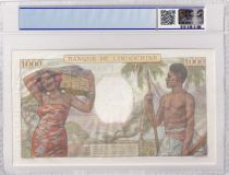 Tahiti 1000 Francs - Woman seated - Specimen n°0177 - ND (1956) - P.15c - PCGS 65 OPQ