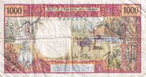 Tahiti 1000 Francs -Tahitienne - Hibiscus - 1985 - Série D.8 - P.27d
