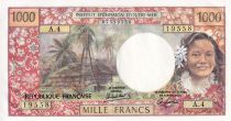 Tahiti 1000 Francs Tahitienne - Hibiscus - 1983 - A.4 - SPL - P.27c