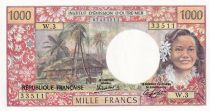 Tahiti 1000 Francs Tahitienne - Hibiscus - 1983 - W.3 - P.27c