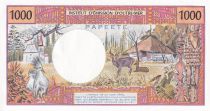 Tahiti 1000 Francs Tahitienne - Hibiscus - 1985 - A.011 - PUNC - P.27d