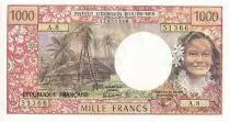 Tahiti 1000 Francs Tahitienne - Hibiscus - 1985 - A.8 - PNEUF - P.27d