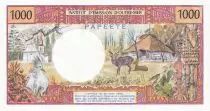 Tahiti 1000 Francs Tahitienne - Hibiscus - 1985 - A.8 - PUNC - P.27d